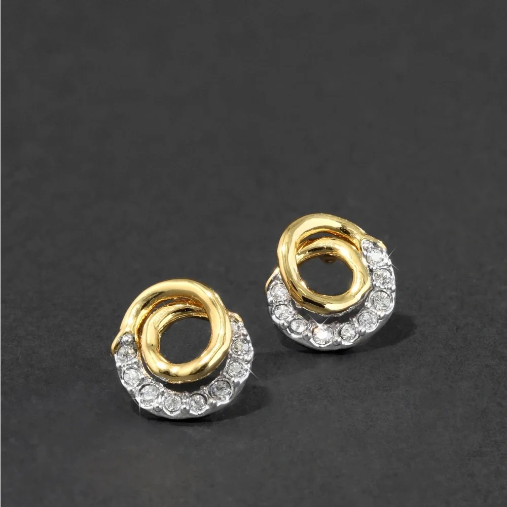 ALEXIS BITTAR • Solanales Gold Crystal Spiral Stud Earrings